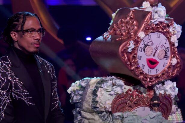 Nick Cannon and Clock on "The Masked Singer."