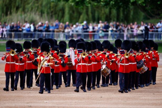 The Buckingham Palace Military Band plays Taylor Swift's 'Shake It Off' as the Eras Tour hits London