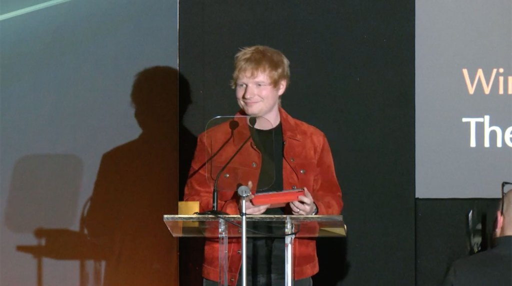 Ed Sheeran pays tribute to outgoing Warner Music executive Max Lousada at MBW Music Business UK Awards